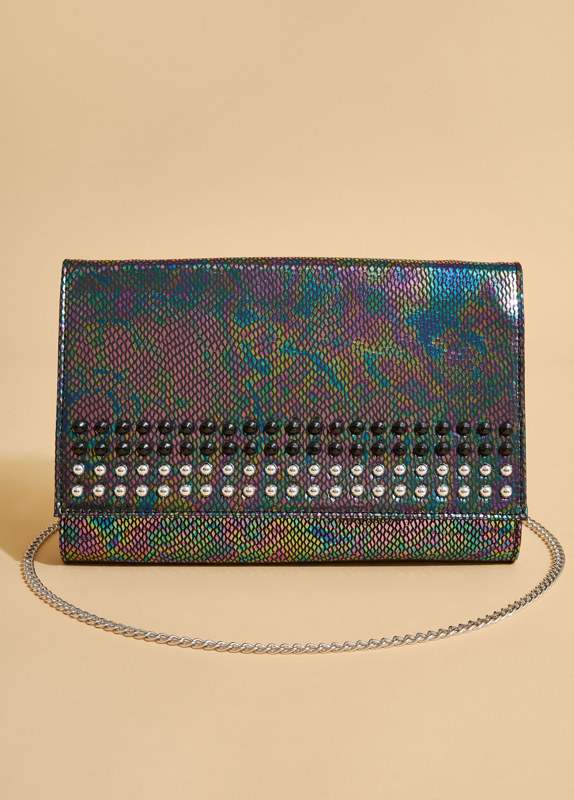 Studded Snake Effect Clutch