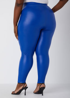 High Rise Faux Leather Leggings, Surf The Web image number 1