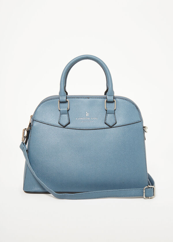 London Fog Apres Dome Satchel, Denim image number 0