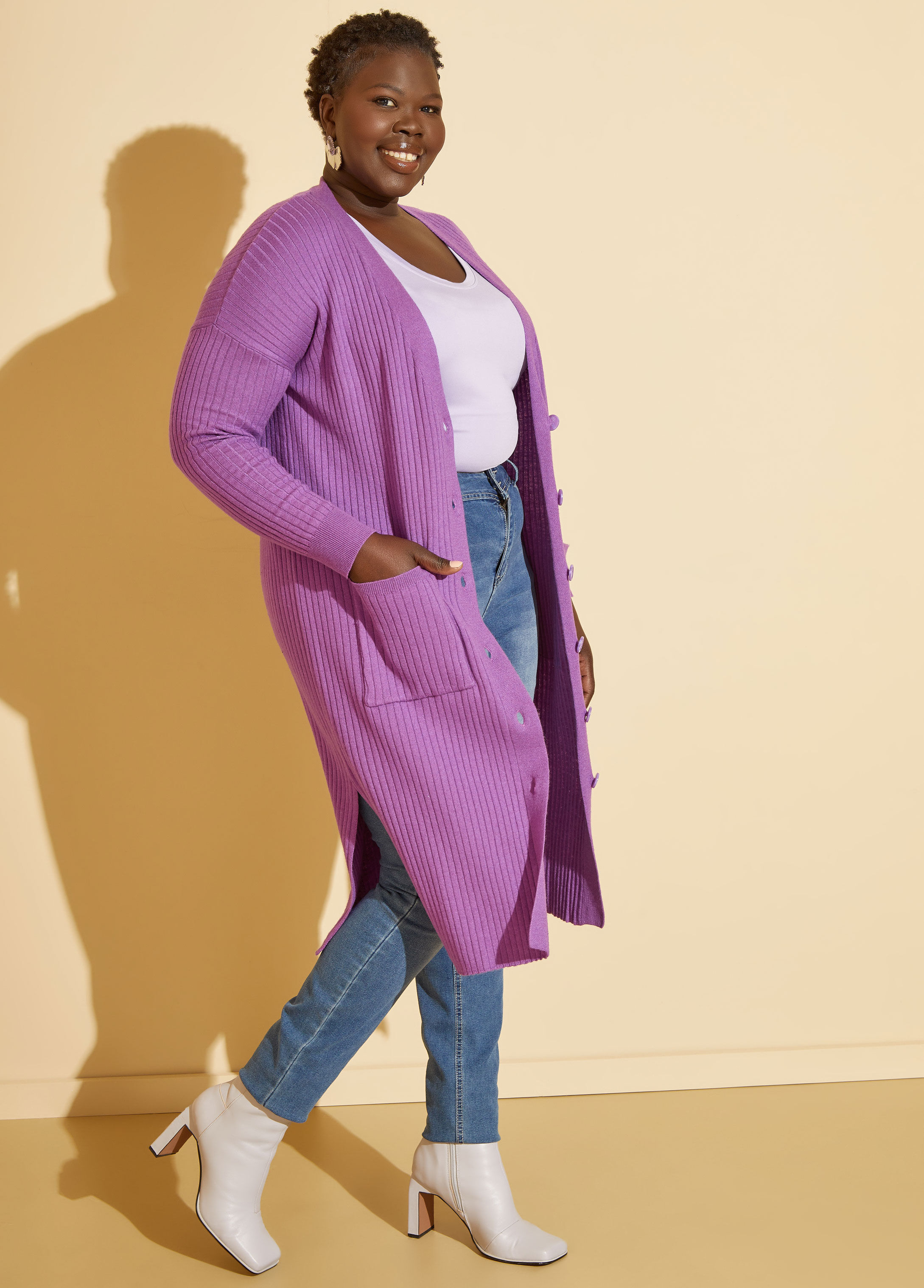 Lavender duster cardigan sale