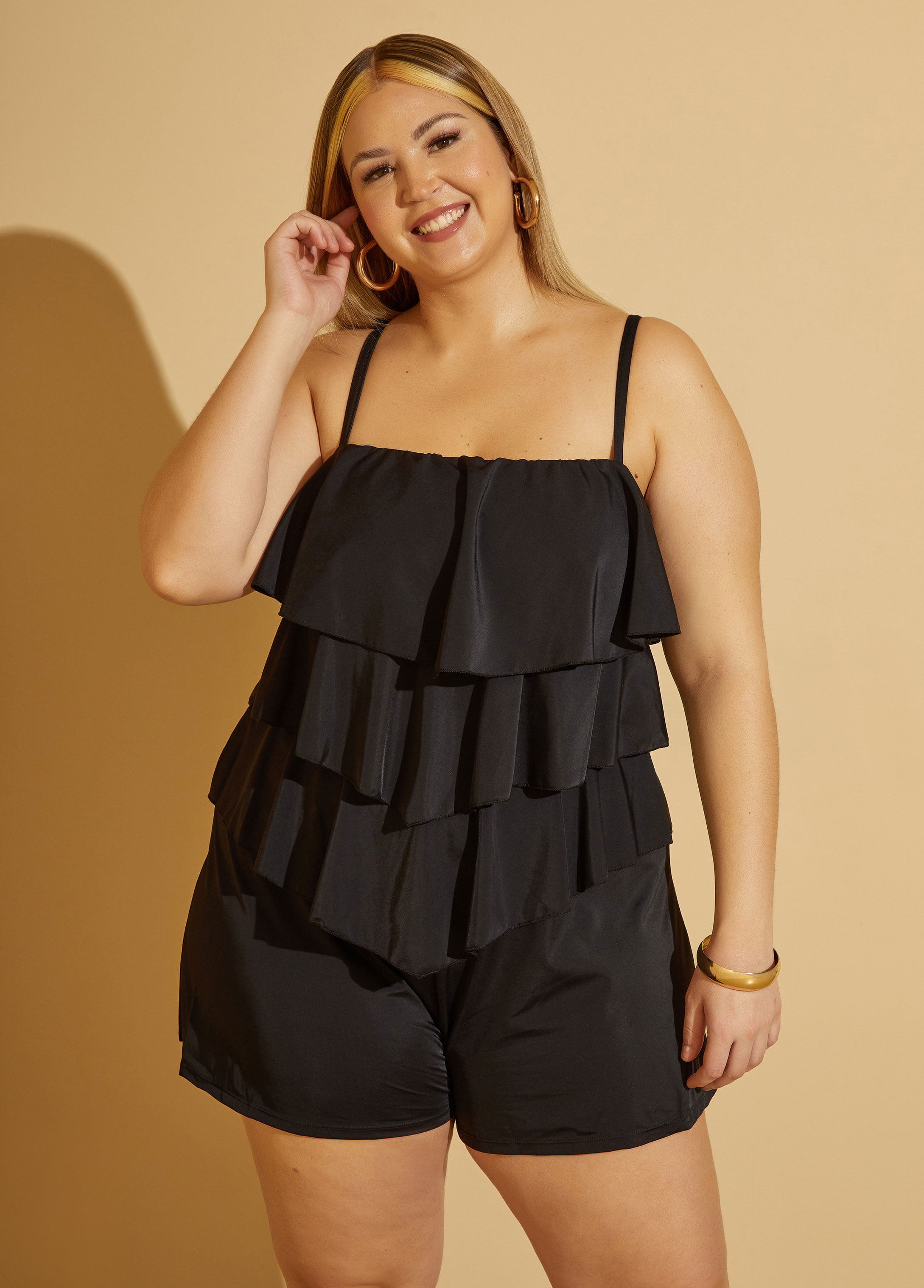 Swim rompers plus size online