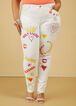 Embellished Printed Skinny Jeans, White image number 3