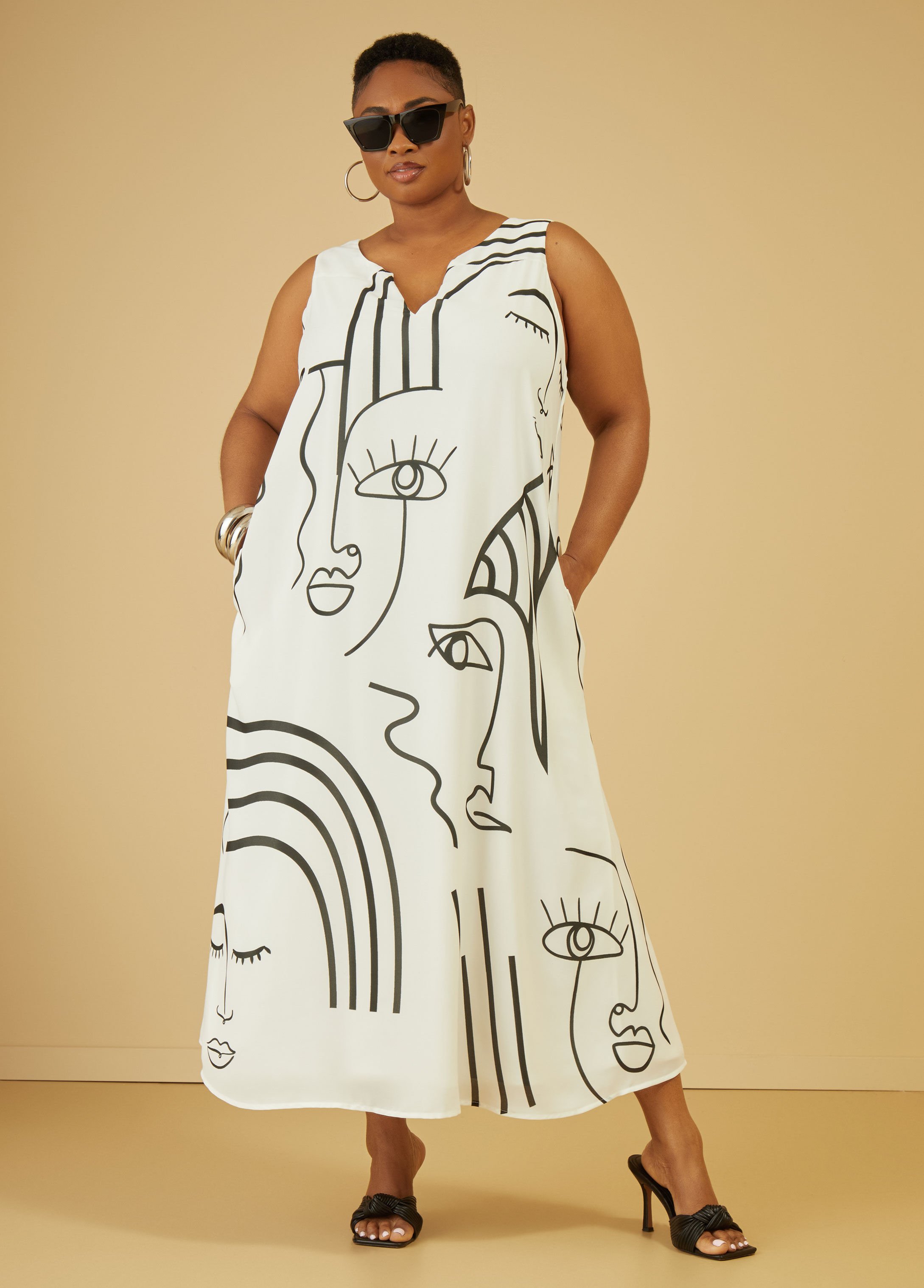 Art Print Maxi Dress