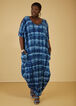 Cold Shoulder Tie Dyed Maxi Dress, Estate Blue image number 0