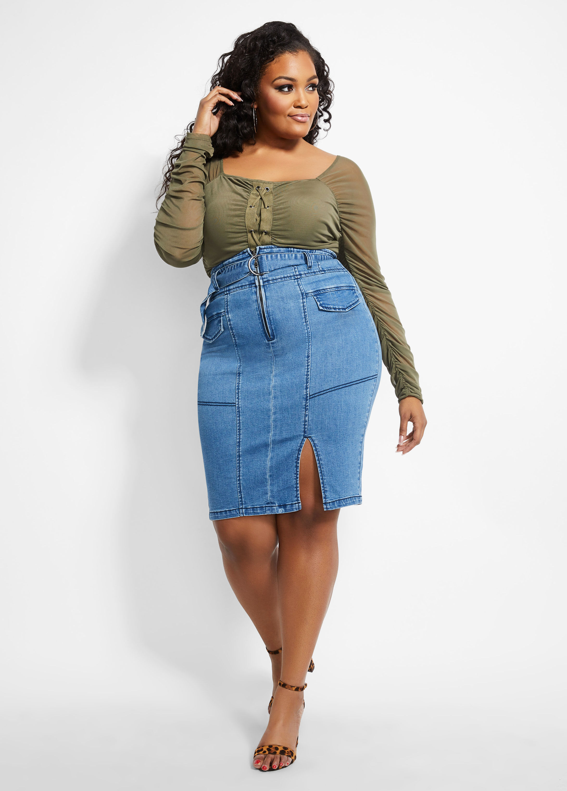You NEED a Plus Size Denim Skirt, And We Have Six Options for you!