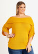 Marilyn Off The Shoulder Sweater, Nugget Gold image number 0