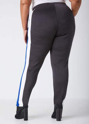 Mid Rise Colorblock Leggings, Black image number 1