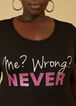 Never Glittered Graphic Tee, Black image number 2