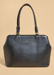 Trendy Vegan Leather London Fog Tote Luxe Designer Bag image number 0