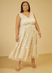 Butterfly Appliqued Tulle Gown, Creme Crepe image number 3