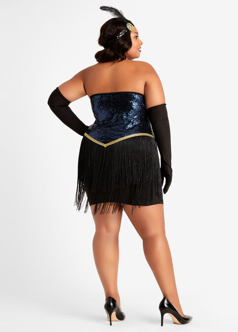 Jazzy Jezebel Halloween Costume, Navy image number 1