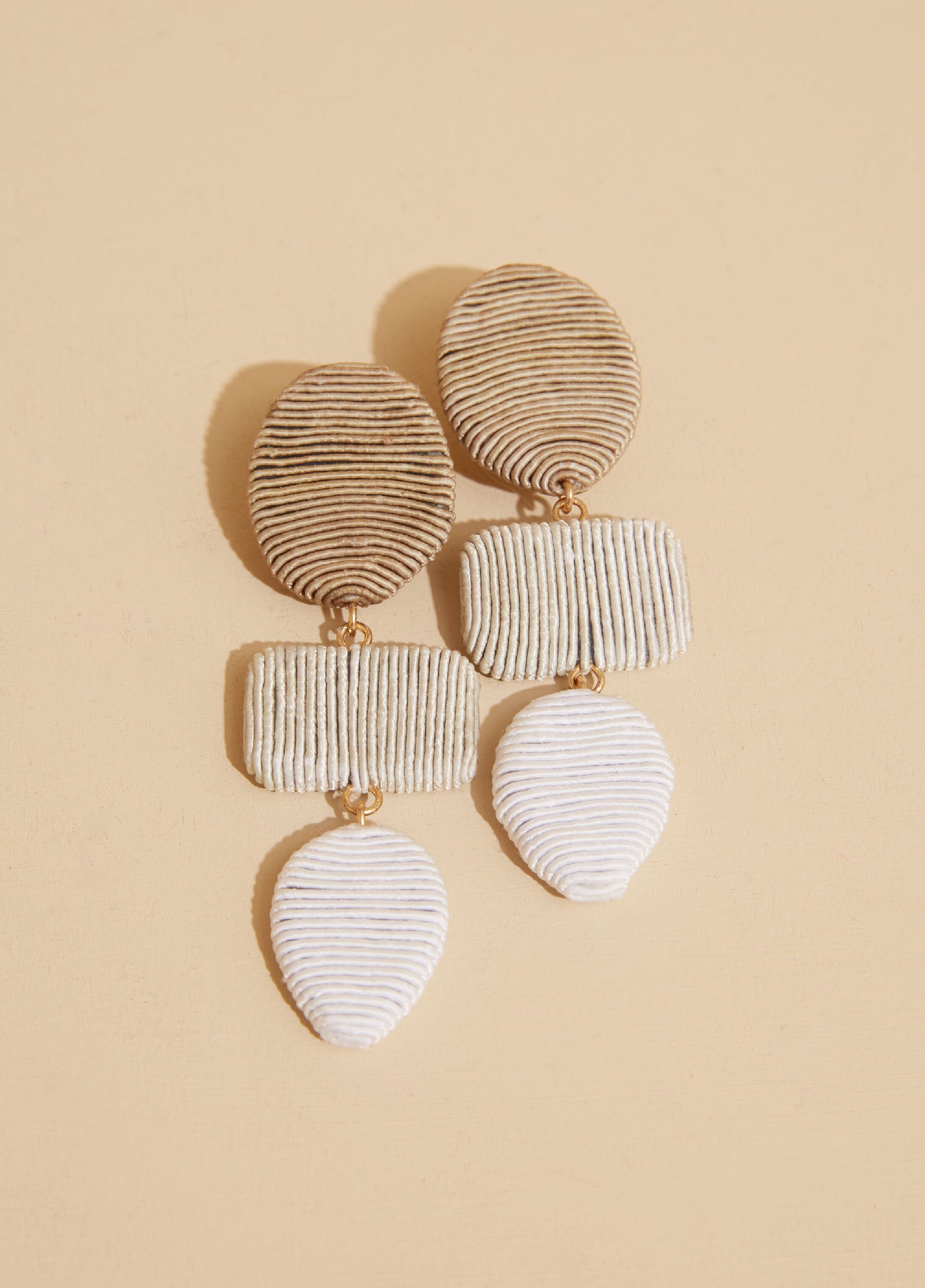 Ribbed Drop Earrings