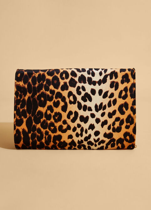 Studded Animal Clutch, Brown Animal image number 2