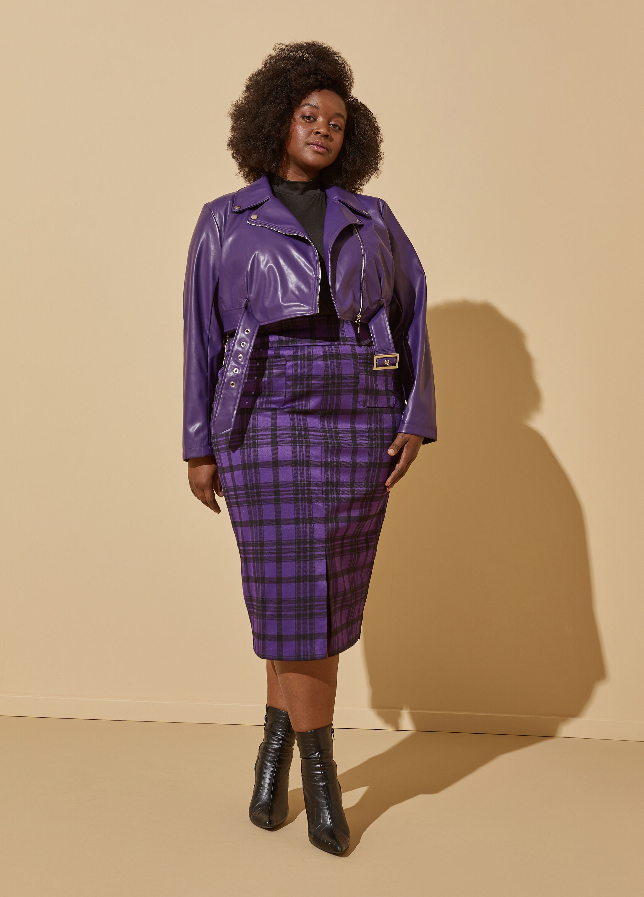 Plaid pencil skirt qvc hotsell