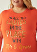 To All The Ladies Embellished Tee, MANDARIN RED image number 2