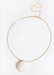 Faux Pearl Teardrop Necklace, Gold image number 1