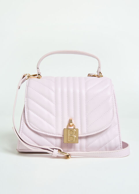 Bebe Aerin Faux Leather Satchel, Pink image number 0