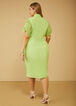 Lace And Crepe Sheath Dress, Jade Lime image number 1