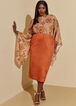 Faux Suede Pencil Skirt, Bombay Brown image number 2