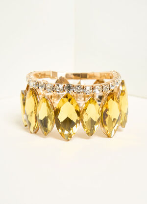 Crystal Gold Tone Bracelet Set, Sulphur Spring image number 0