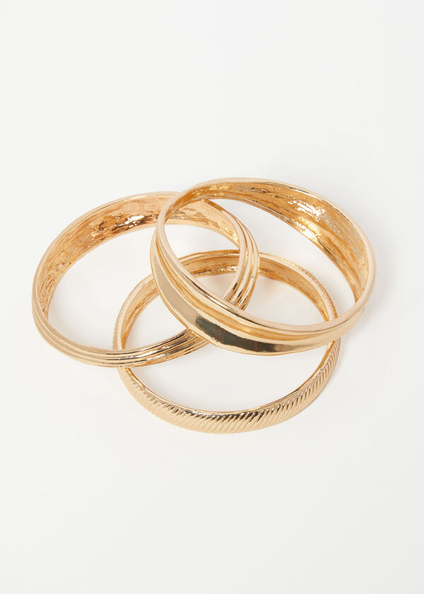 Gold Tone Bangle Set, Gold image number 1