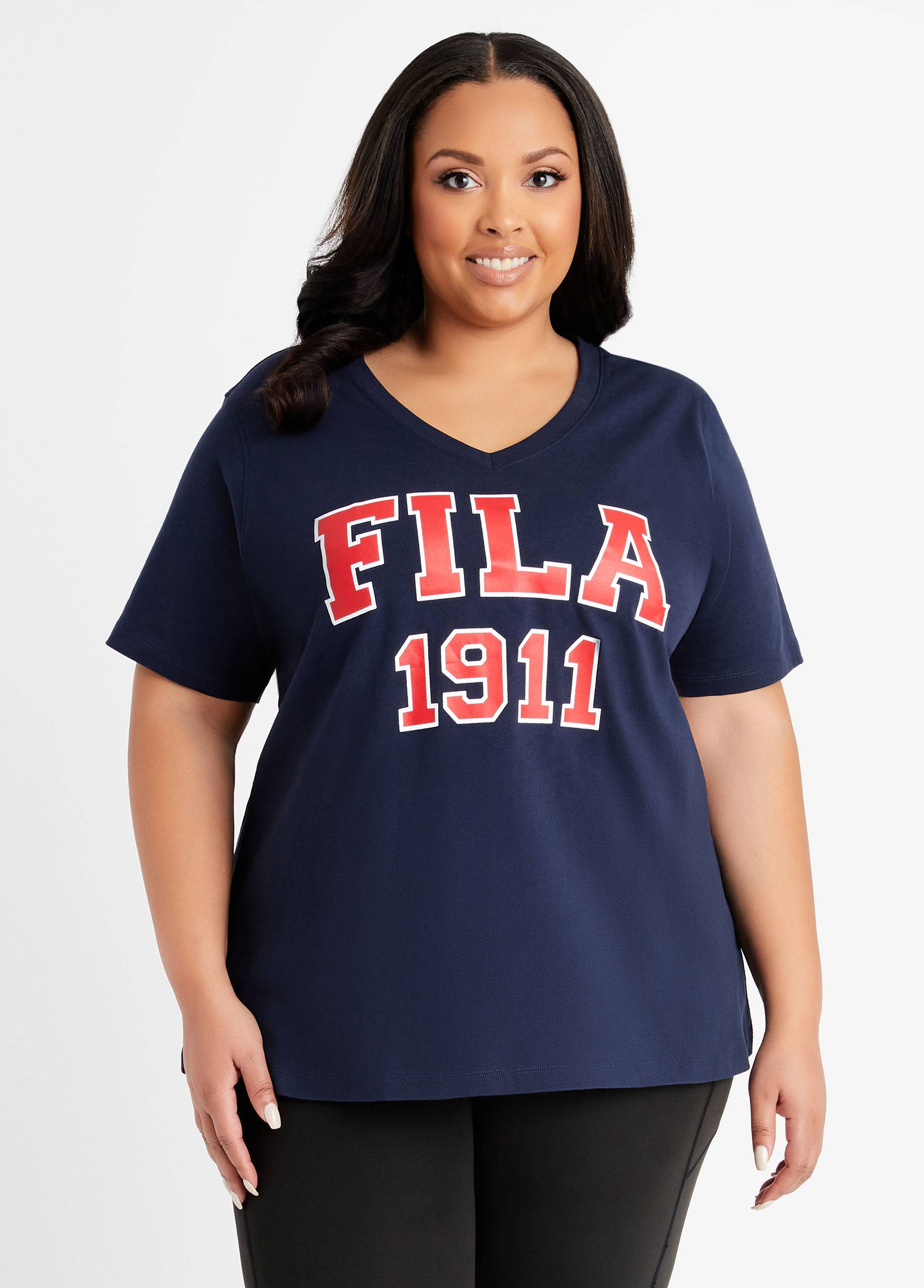 Plus size hot sale fila shirts