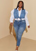 Chambray Layered Shirt, White image number 3