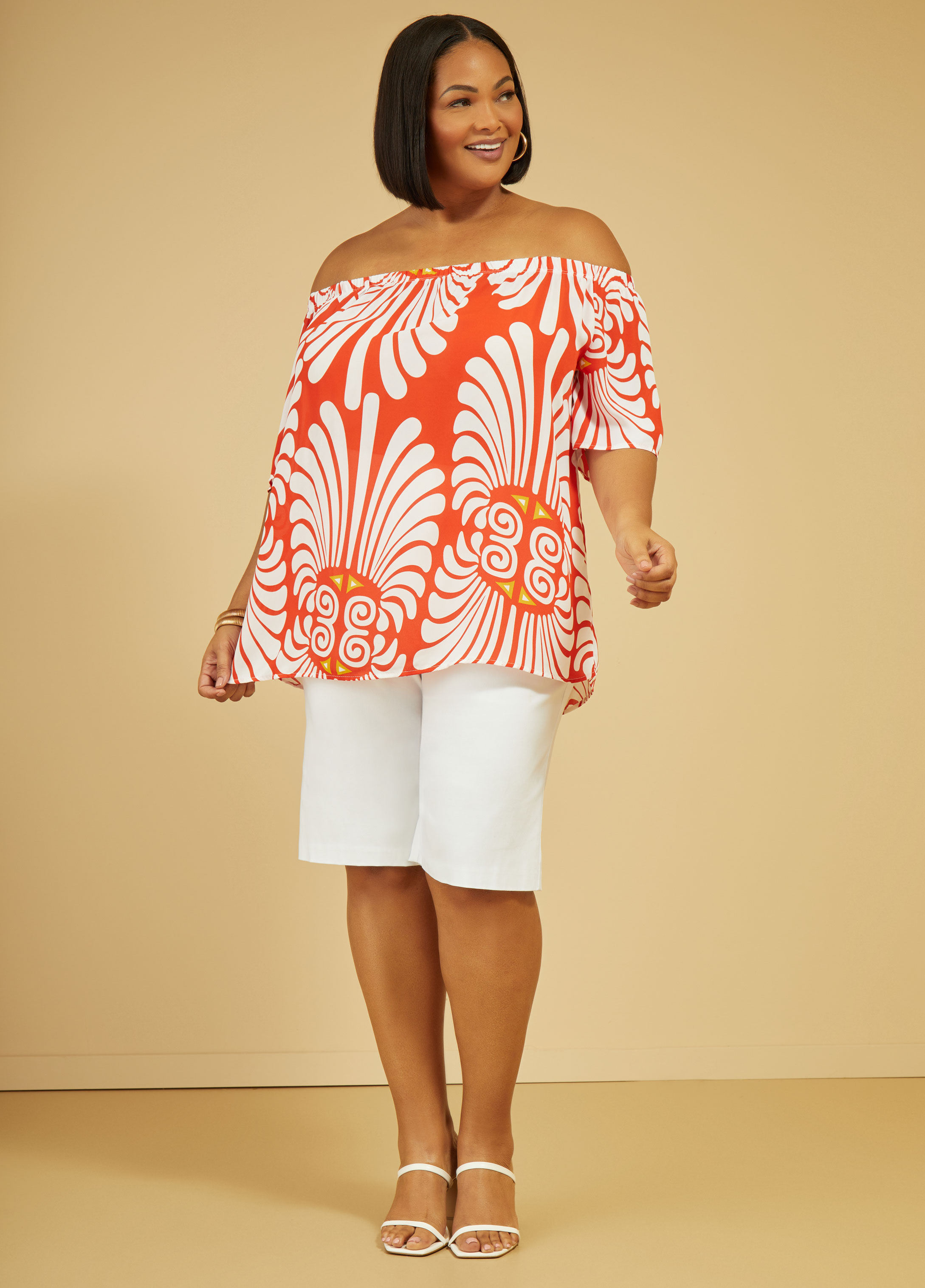 Tropical Off The Shoulder Blouse