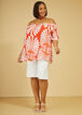 Tropical Off The Shoulder Blouse, Orange image number 0