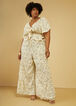 Flounced Floral Print Pants, Ivory image number 0