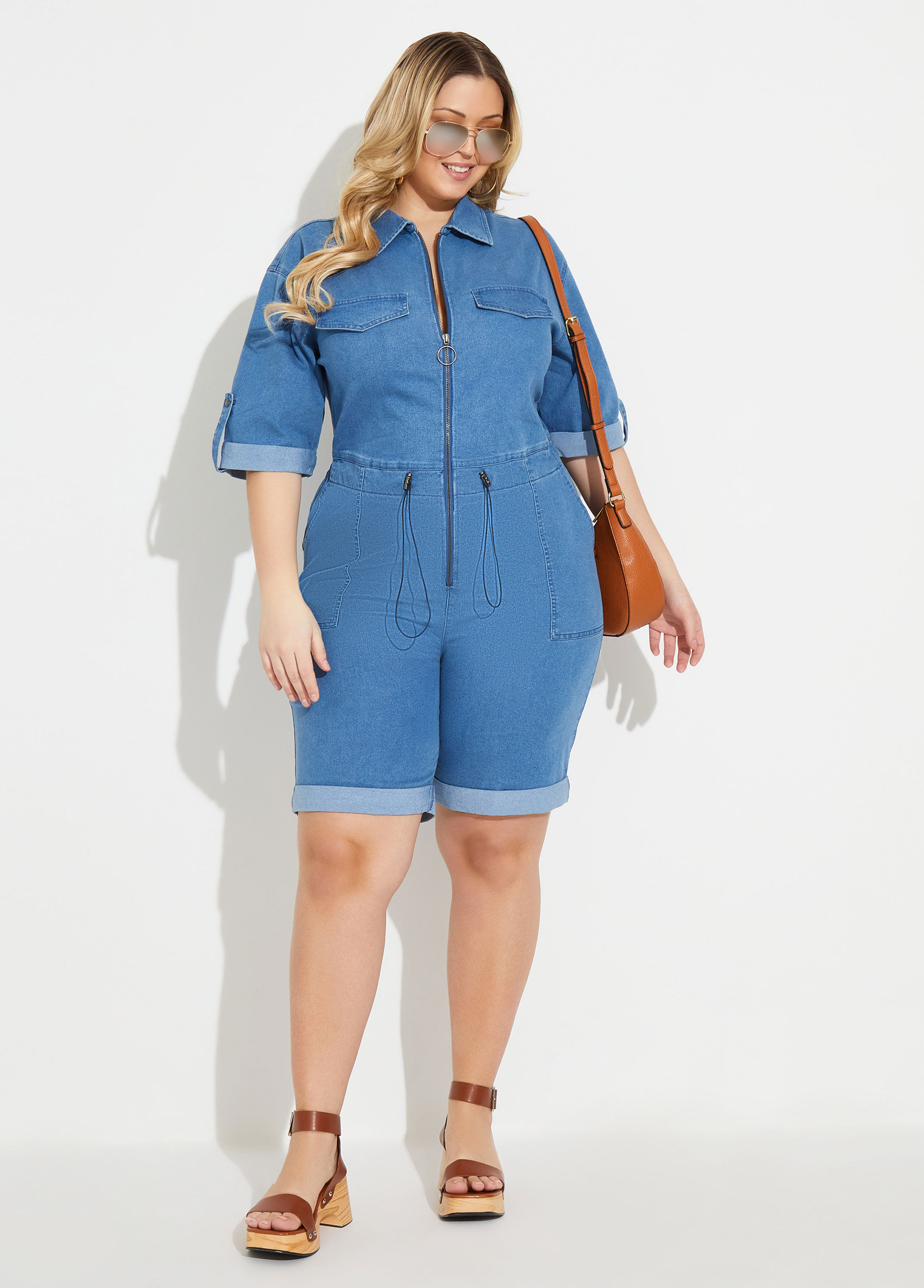 Ashley stewart cheap denim romper