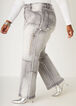 Faded Patchwork Wide Leg Jeans, Grey image number 3