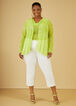 Floral Mesh Duster, Lime Green image number 2