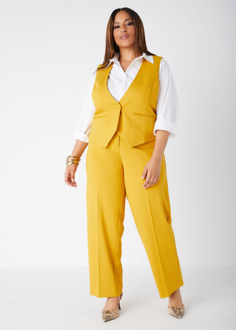 Ponte High Rise Trousers, Nugget Gold image number 0