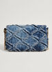 Frayed Denim Shoulder Bag, Denim image number 2