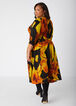 Printed Textured Knit A Line Dress, Multi image number 1