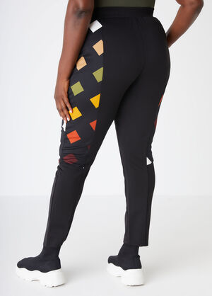 Checked Paneled Leggings, Multi image number 1