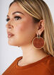 Croc Effect Faux Leather Earrings, Multi image number 0