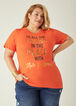 To All The Ladies Embellished Tee, MANDARIN RED image number 0