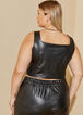 Faux Leather Crop Top, Black image number 1