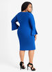 Faux Leather Paneled Sweater Dress, Sodalite image number 1