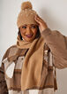 Faux Pearl Scarf & Hat Gift Set, Iced Coffee image number 0