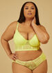 Lace Bustier And Thong Set, LIME GREEN image number 3