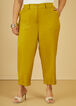 Cuffed Stretch Cotton Capris, Avocado image number 0