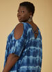 Cold Shoulder Tie Dyed Maxi Dress, Estate Blue image number 2