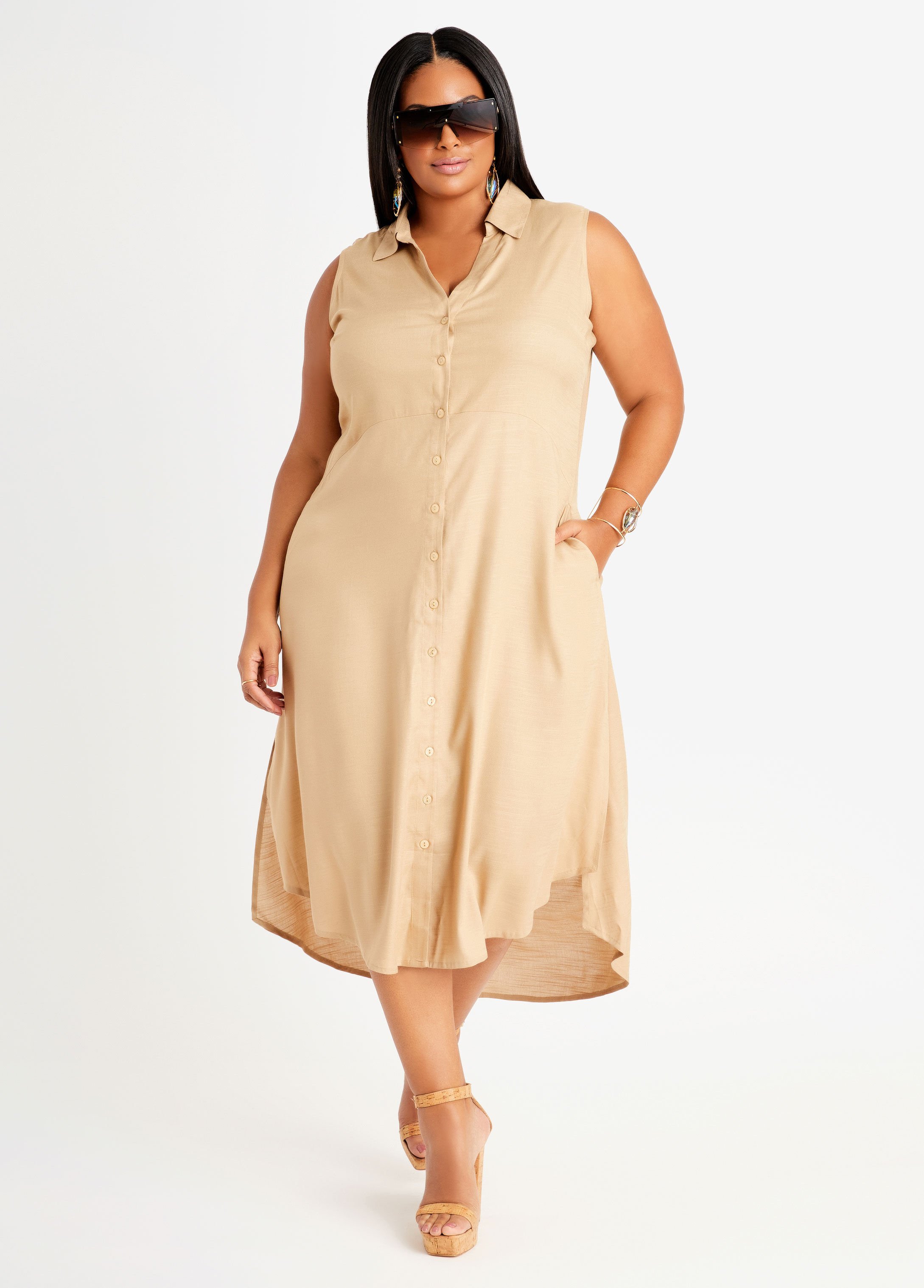 plus size sleeveless summer dresses