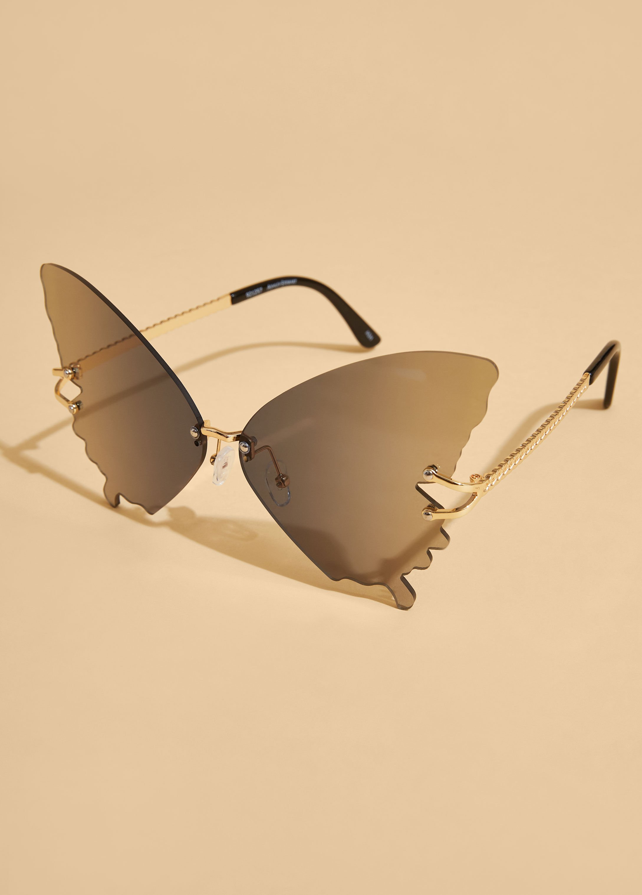 Butterfly Tinted Rimless Sunglasses