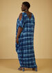 Cold Shoulder Tie Dyed Maxi Dress, Estate Blue image number 1