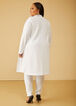 Longline Stretch Crepe Jacket, White image number 1