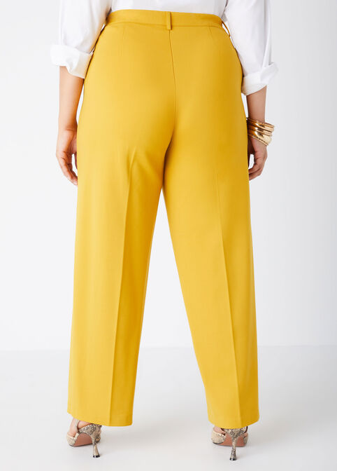 Ponte High Rise Trousers, Nugget Gold image number 1